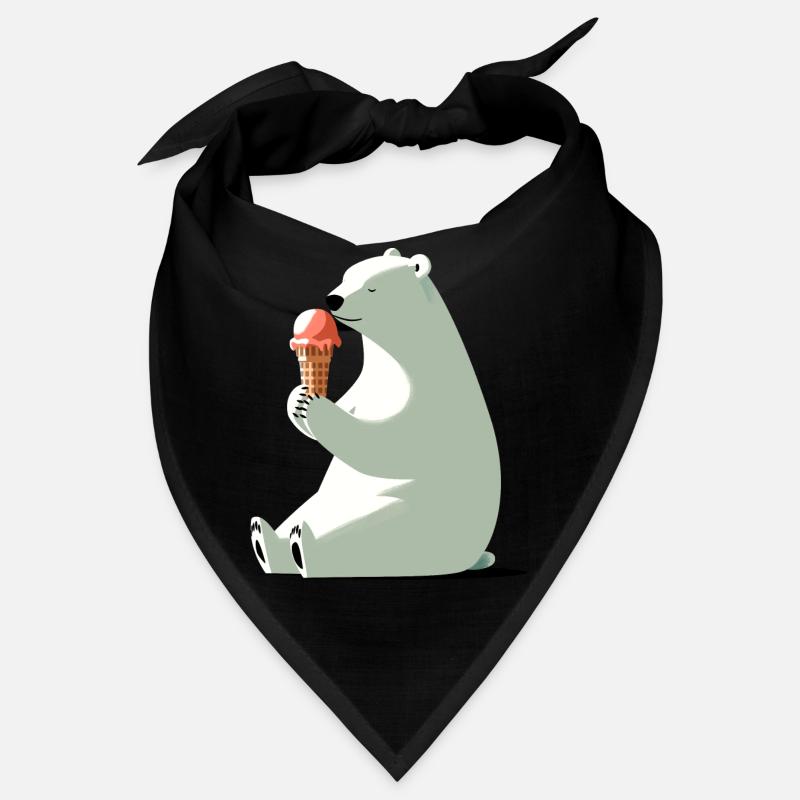 Ours polaire avec crème glacée Bandana