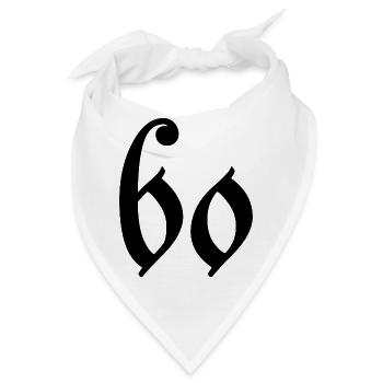 60. 60 JAHRE. 60. JAHRESTAG. 60. GEBURTSTAG. - Bandana - Weiß - Vorne