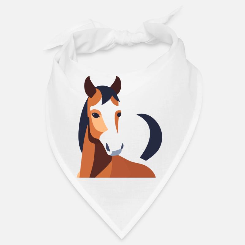 Pferd mit braunem Fell Bandana