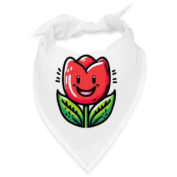 Tulpe - Bandana - Weiß - Vorne