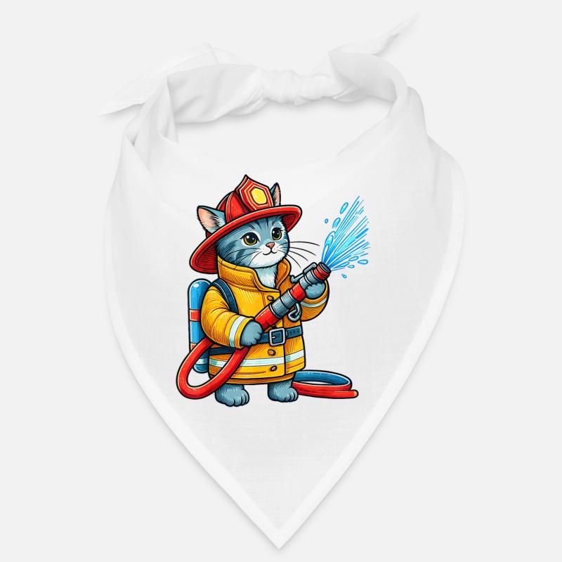 Feuerwehrmann Kätzchen Splash Bandana