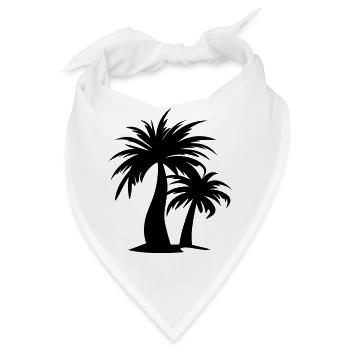 Palme - Bandana - Weiß - Vorne
