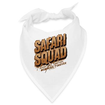 Safari Squad Adventures Together Memories Forever - Bandana - Weiß - Vorne