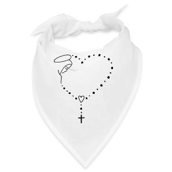 Jungfrau Maria Jesus Bibel Christliche Religion Madona - Bandana - Weiß - Vorne