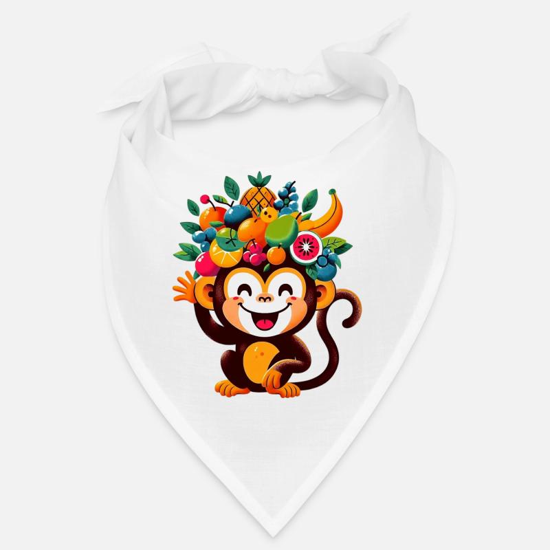 Affe - Bandana - Weiß