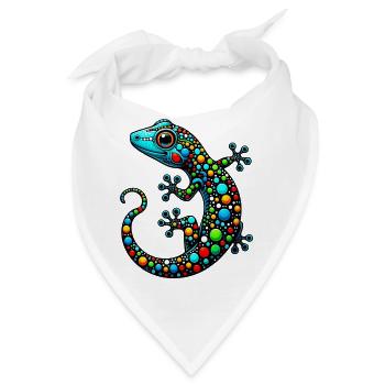 Gecko - Bandana - Weiß - Vorne