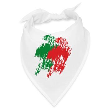 Abstrakt, komplementaer Farben, Pinselstrukturen - Bandana - Weiß - Vorne