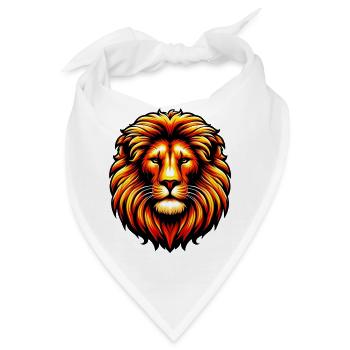 Löwe - Bandana - Weiß - Vorne