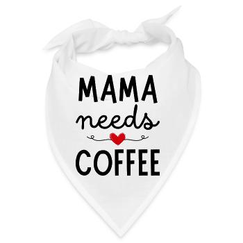 Mama needs Coffee - Bandana - Weiß - Vorne