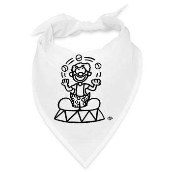 Ein Clown - Bandana - Weiß - Vorne