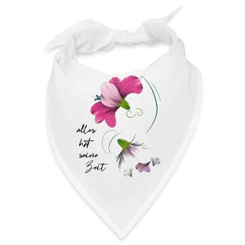 alles hat seine Zeit - Bandana - Weiß - Vorne
