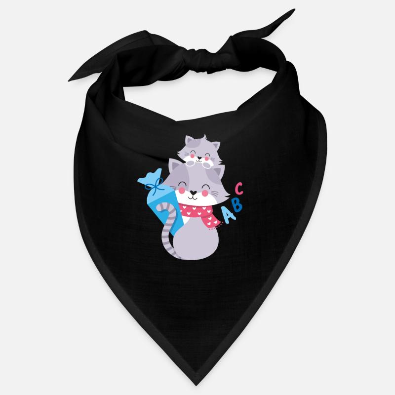 Kitten with school cone school enrollment Bandana