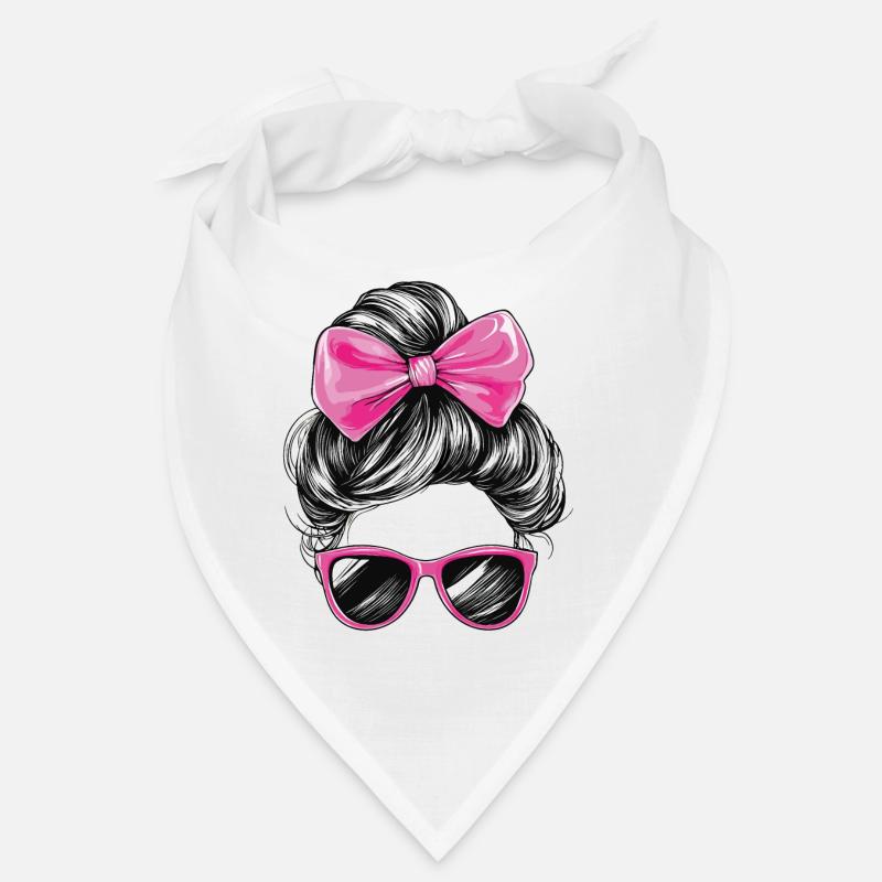 Frau Sonnenbrille Haare Schleife Mädchen Cool Chic Bandana