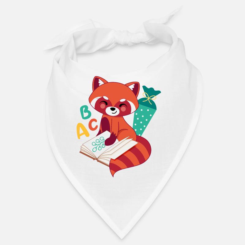 Red Panda with School Cone School Enrollment Bandana