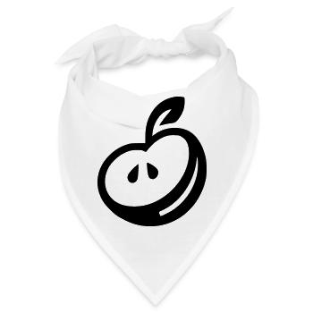 Apfel - Bandana - Weiß - Vorne