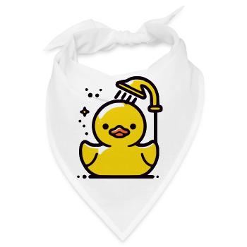 Quietschente gelbe Ente Dusche - Bandana - Weiß - Vorne