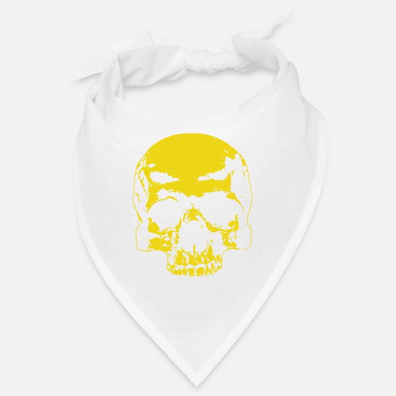 Crâne Crâne Crâne Jaune Bandana