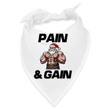 Weihnachtsmann Pain and Gain - Bandana - Weiß - Vorne