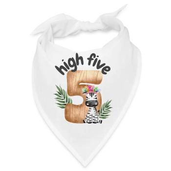 High Five Zebra Safari - Bandana - Weiß - Vorne