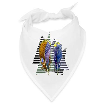 Feder - Bandana - Weiß - Vorne