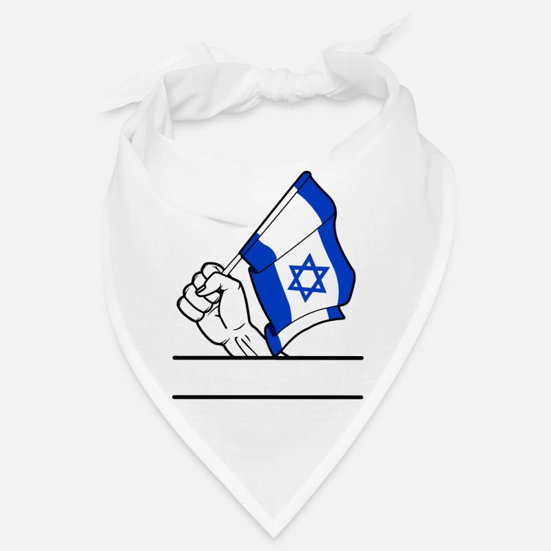 Drapeau Israël espace de texte transparent du poing Bandana