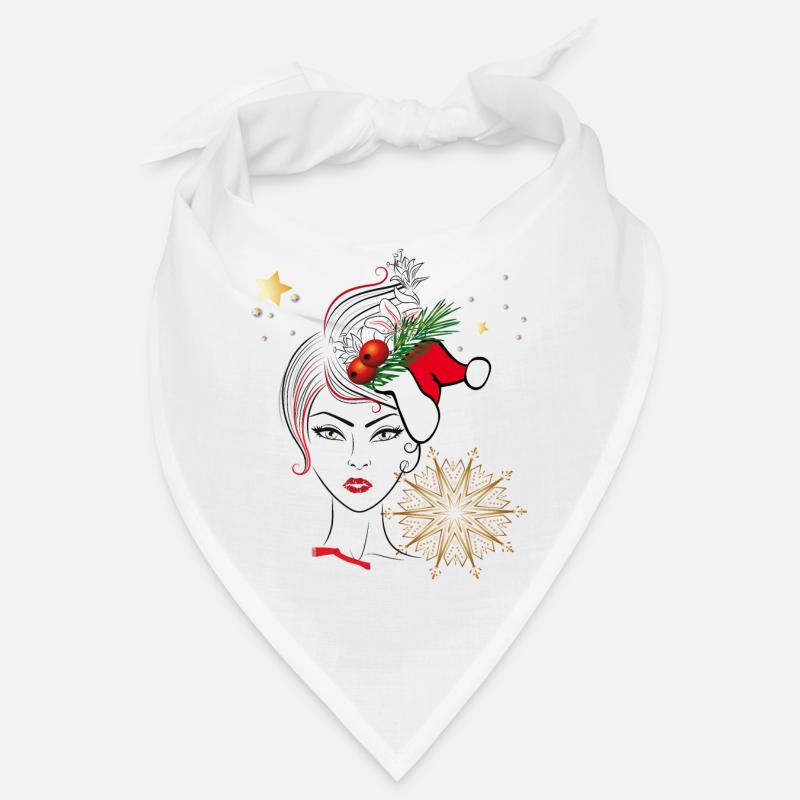 Weihnachten Christmas - Bandana - Weiß