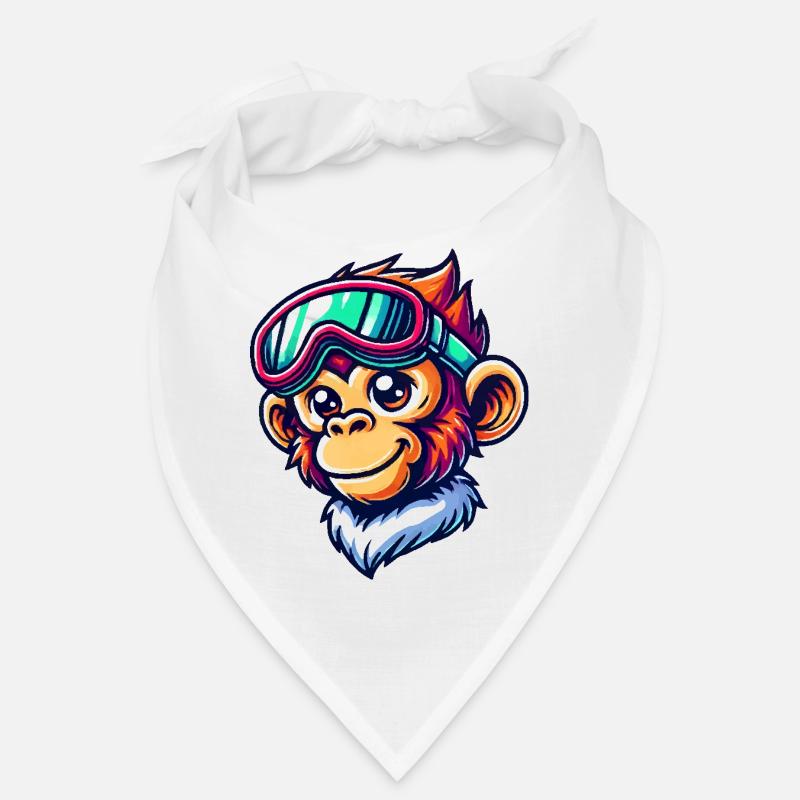 Monkey Ski Lunettes de Bande Dessinée Bandana