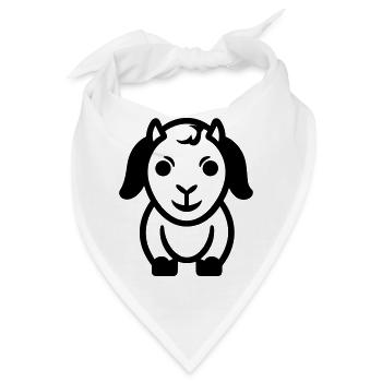 Ziegenbock - Bandana - Weiß - Vorne