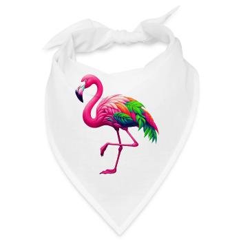 Flamingo - Bandana - Weiß - Vorne