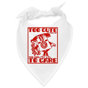Zu süß, um den Hörer abzunehmen. - Bandana - Weiß - Vorne