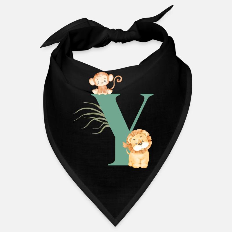 Buchstabe y grüne Dschungeltiere Bandana