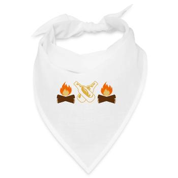 Camping Campfire Camper - Bandana - Weiß - Vorne