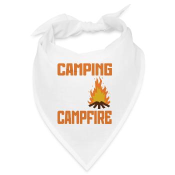 Camping Campfire Camper - Bandana - Weiß - Vorne