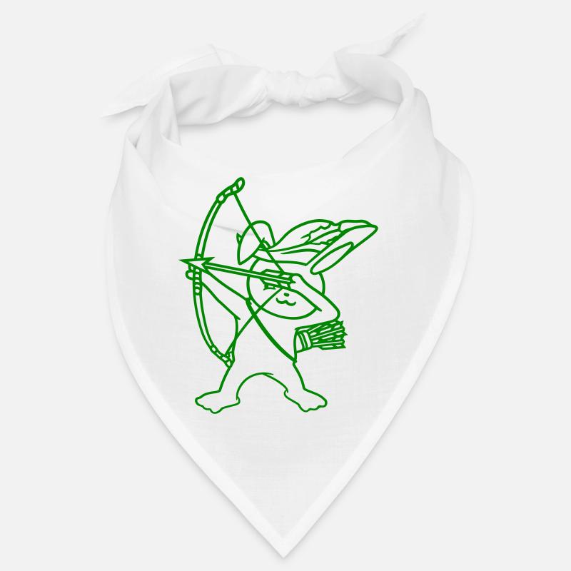 Hase Bogenschütze Mittelater Pfeil Bogen Schießen Bandana