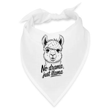 Keine Dramen Nur Lamas Lustiges Motiv - Bandana - Weiß - Vorne