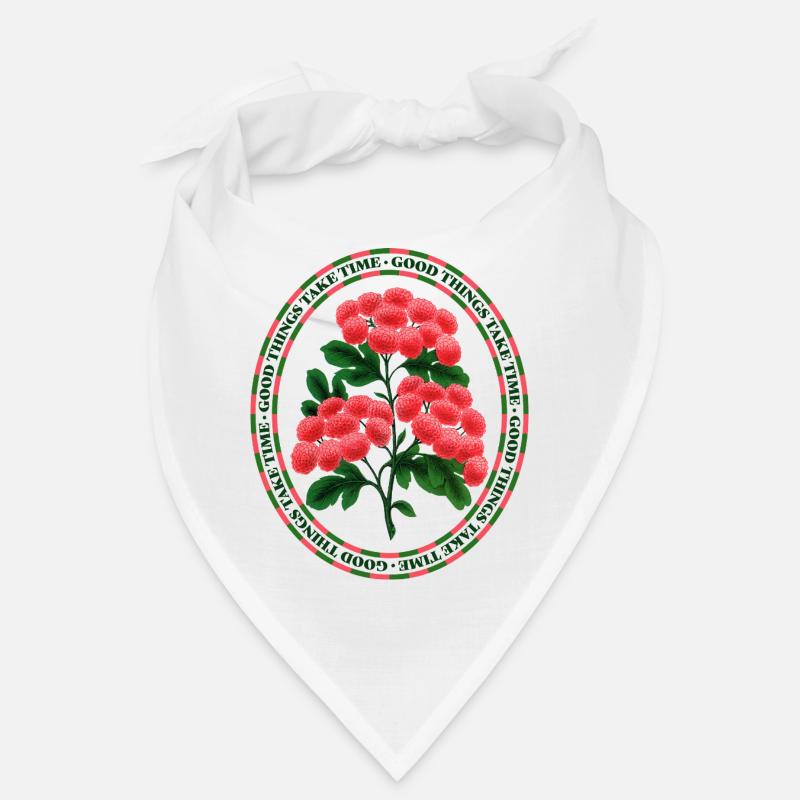 Good Things Take Time – Florale Vintage-Ästhetik Bandana