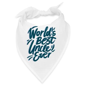 World’s Best Uncle Lettering - Bandana - Weiß - Vorne