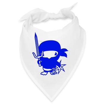 Vogel Ninja Kämpfer Assassin Schwert Ninjastern - Bandana - Weiß - Vorne