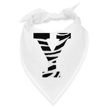 Buchstabe und Zebra - Bandana - Weiß - Vorne