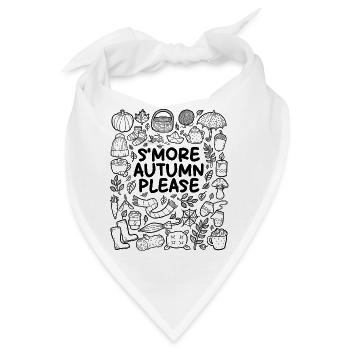 Mehr Herbst bitte – S'more Herbst Design - Bandana - Weiß - Vorne