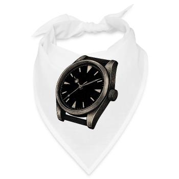 Eine alte Armbanduhr mit Patina beim Zifferblatt - Bandana - Weiß - Vorne