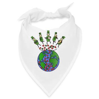 Folk Musik Schafe - Bandana - Weiß - Vorne