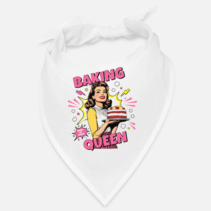 Baking Cake Baking Queen Baking Fairy Baker Pop Art Bandana