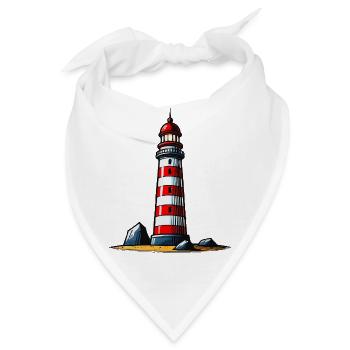 Leuchtturm - Bandana - Weiß - Vorne