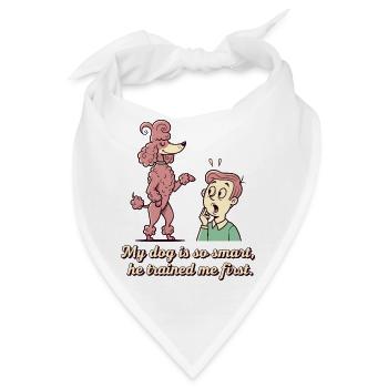 Mein Hund ist so schlau... - Bandana - Weiß - Vorne