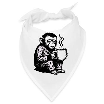 Ohne Kaffee am Morgen - Bandana - Weiß - Vorne