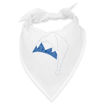Weihnachtlicher Elfenmütze - Bandana - Weiß - Vorne