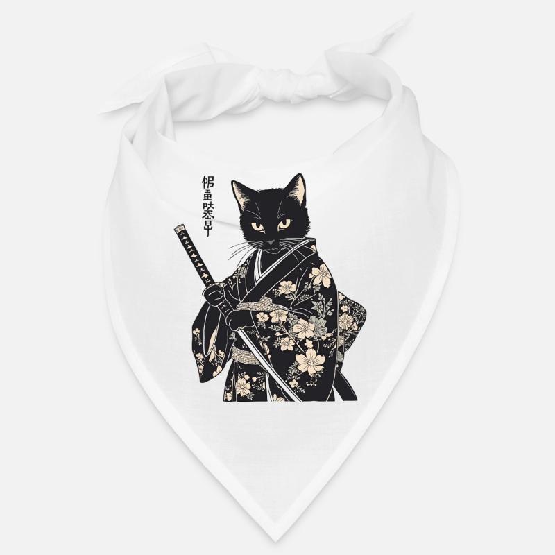Chat samouraï – Style japonais moderne Bandana