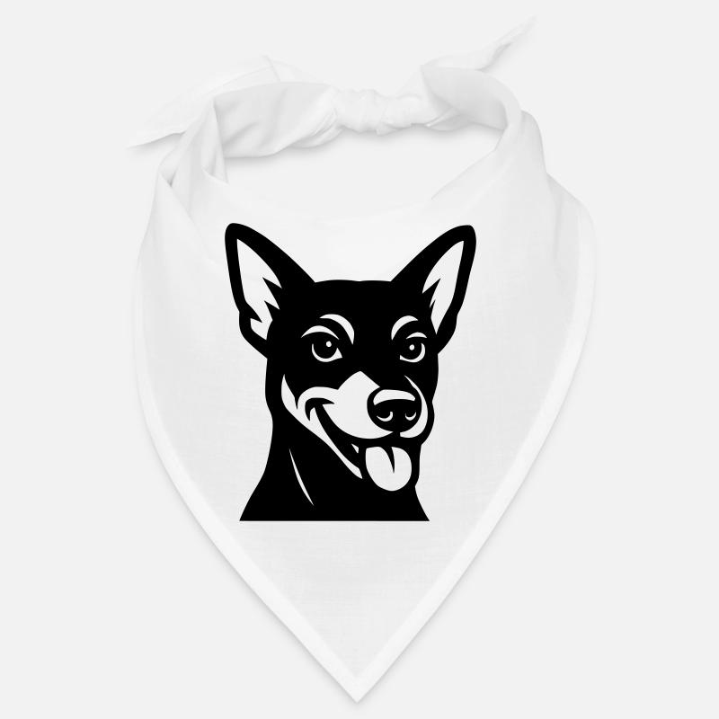 Cool dog in black and white Bandana