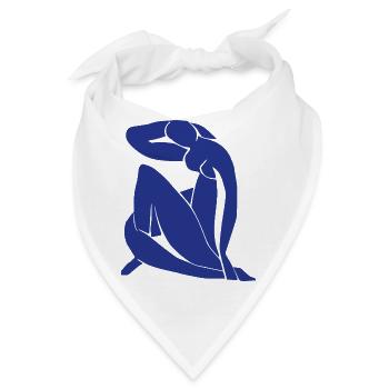 Blau Akt Kunst Impressionismus Matisse Fauvismus - Bandana - Weiß - Vorne